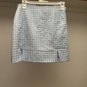 Plaid straight skirt